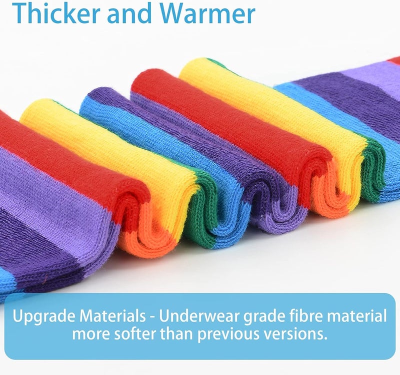 Zando Womens Thigh High Socks Striped High Knee Socks Knee High Socks for Cosplay Long Socks Over the Knee Leg Warmers - Image 2